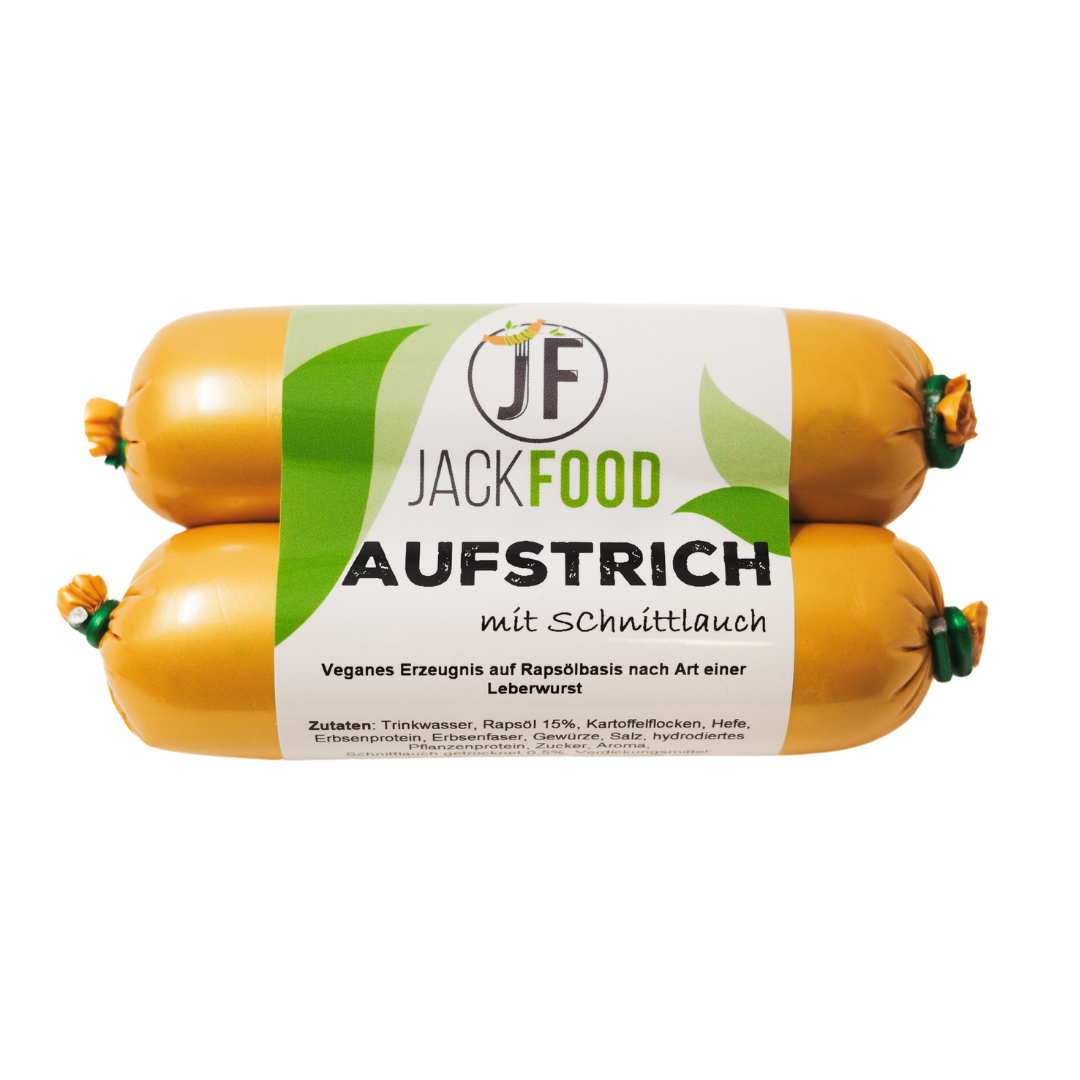 Zwei vegane Aufstriche mit Schnittlauch in ihrer Verpackung.