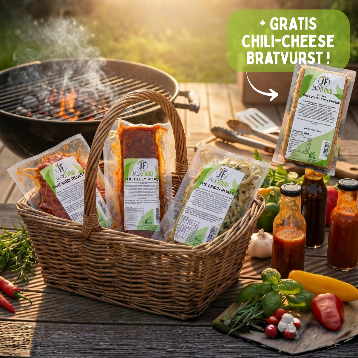 Grillpaket PIKANT - Mit gratis Chili Cheese BratVurst