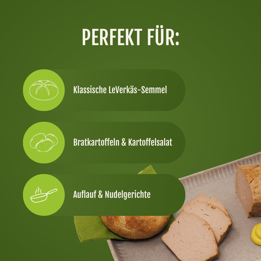Verwendungsempfehlungen für den gebackenen Leverkäs von JackFood.
