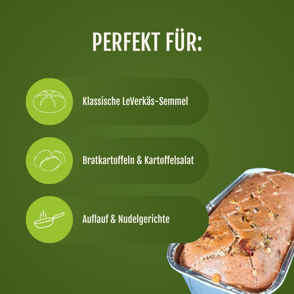 Verwendungsempfehlungen für den veganen Pizza Leberkäse von JackFood.