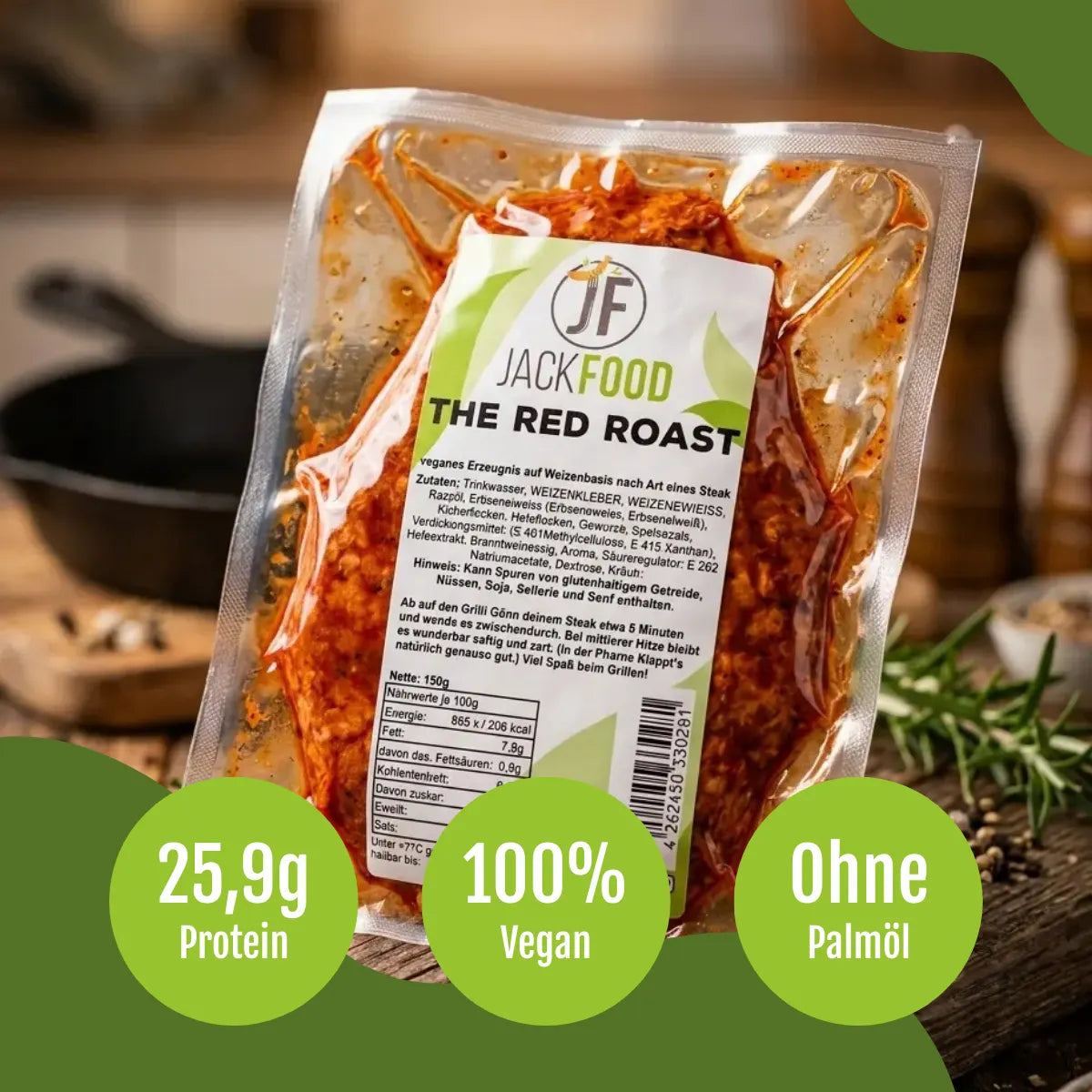 JackFoods vegane Steak "The RedRoast".